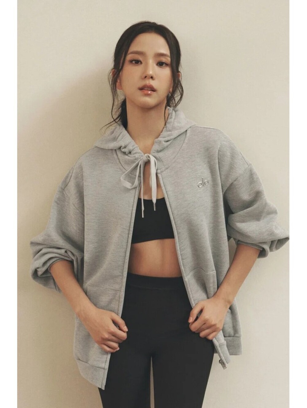 Alo Yoga Accolade Full Zip Hoodie Athletic Heather Grey Small S Oversized NWOT